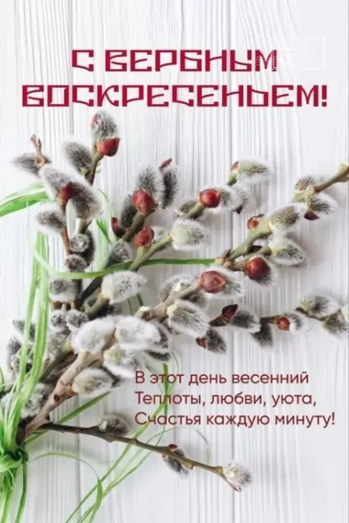 Красивые открытки с Вербным воскресеньем. 100 открыток с Вербным воскресеньем