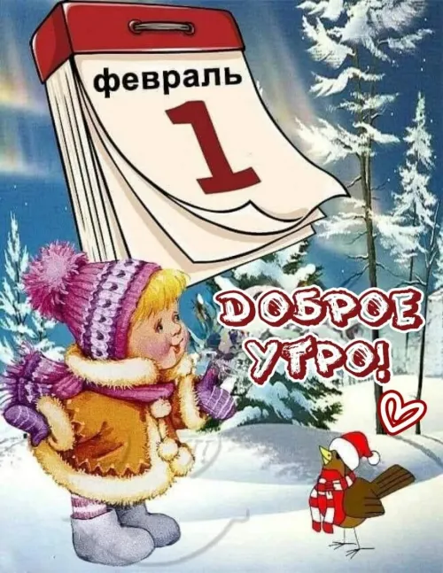 Доброе утро, с первым днем февраля: красивые картинки