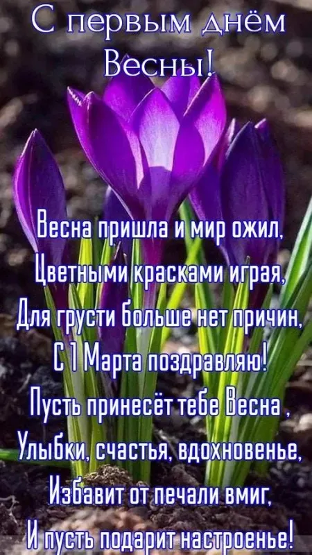 Красивые и прикольные картинки с Первым днем весны