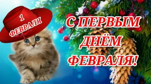 Красивые открытки с первым днем февраля (с началом февраля)