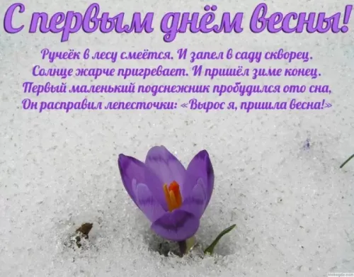Красивые и прикольные картинки с Первым днем весны