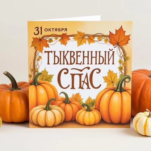 Красивые открытки с Тыквенным Спасом