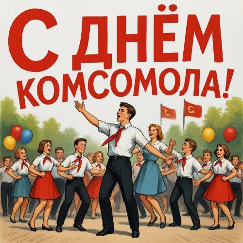 Новые открытки с Днем комсомола