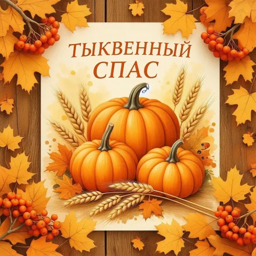 Красивые открытки с Тыквенным Спасом