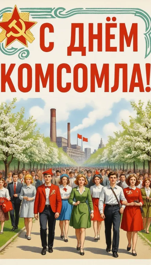 Новые открытки с Днем комсомола