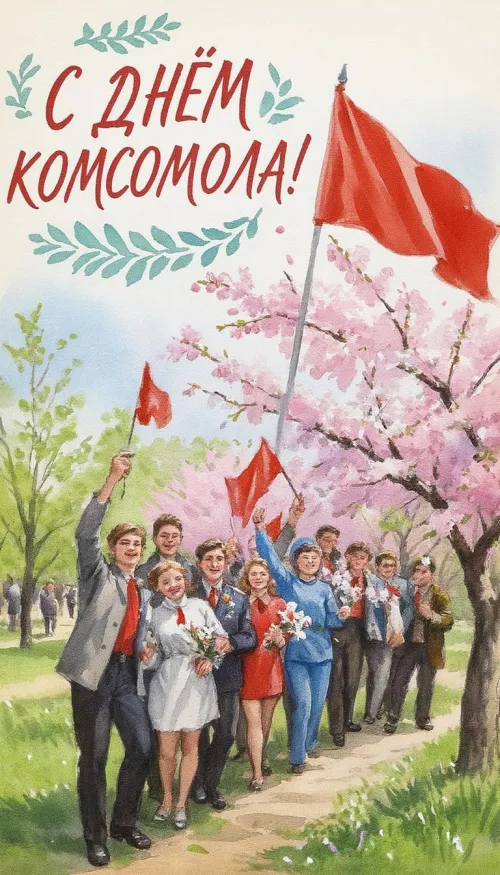 Новые открытки с Днем комсомола