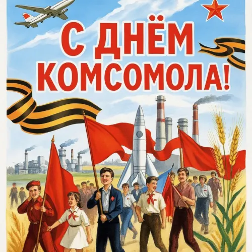 Новые открытки с Днем комсомола