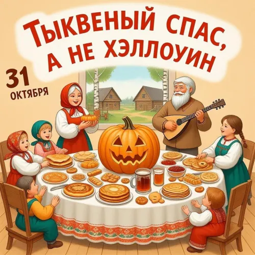 Картинки с надписью: Тыквенный Спас, а не Хэллоуин