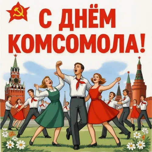 Новые открытки с Днем комсомола