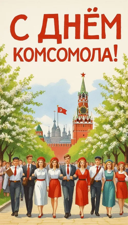 Новые открытки с Днем комсомола