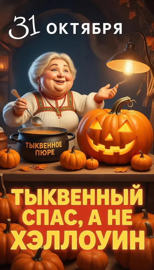 Картинки с надписью: Тыквенный Спас, а не Хэллоуин
