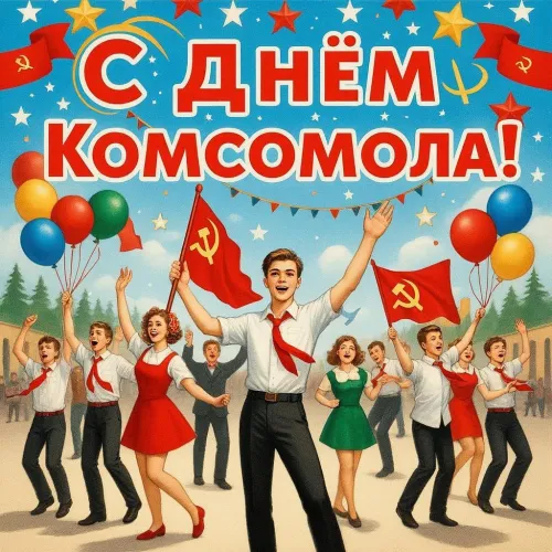 Новые открытки с Днем комсомола