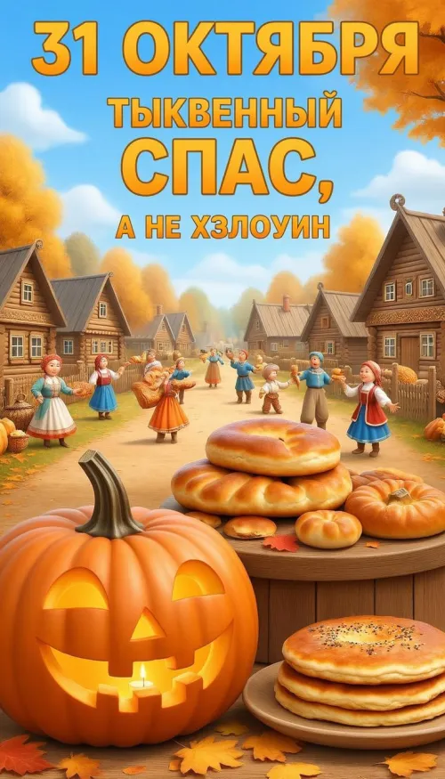 Картинки с надписью: Тыквенный Спас, а не Хэллоуин