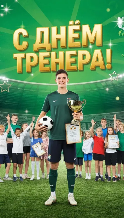 Новые открытки на День тренера