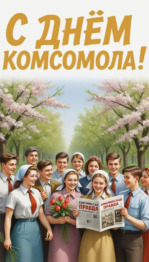 Новые открытки с Днем комсомола